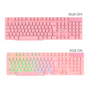 Kit Starter Gamer Combo EG-53 Rosa Evolut RGB Rainbow