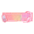 Kit Starter Gamer Combo EG-53 Rosa Evolut RGB Rainbow