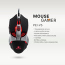 Mouse Gamer E-Sport Peining PEI V5 RGB com fio 7 botões