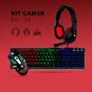 Kit Starter Gamer Combo EG-54 Evolut RGB