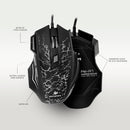 Mouse Gamer E-Sport Peining PEI A7 RGB com fio 7 botões