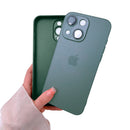 Capinha Celular Para iPhone 13 Silicone Vidro Fosco com Lentes de Safira