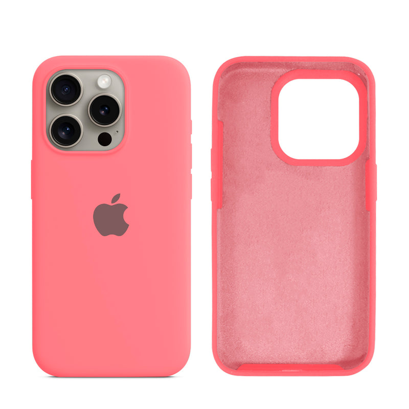 Capinha para iPhone 15 Pro em Silicone com Interior Aveludado