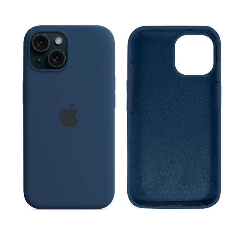 Capinha para iPhone 15 em Silicone com Interior Aveludado