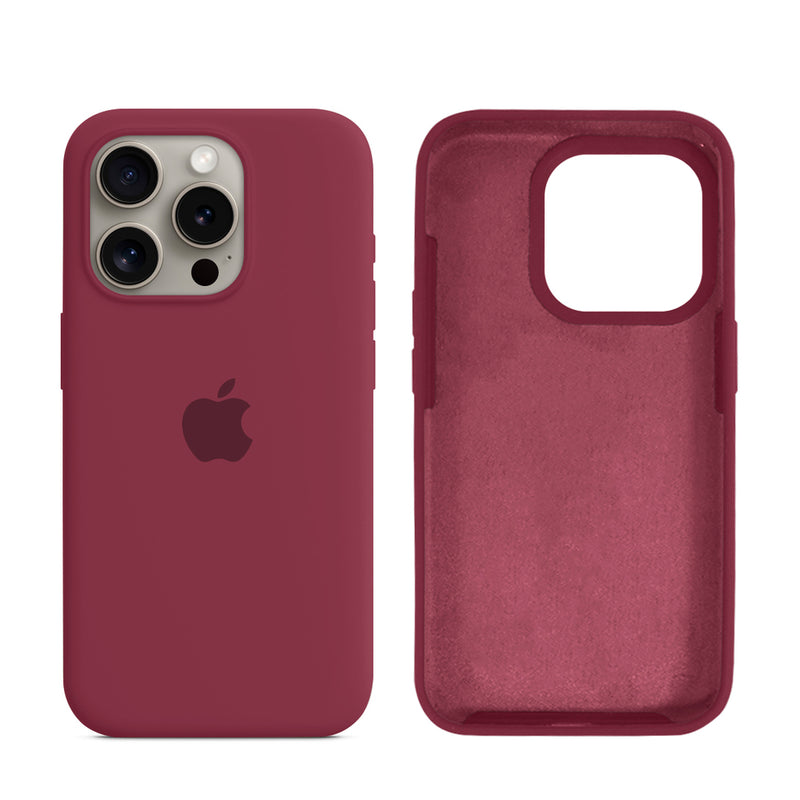 Capinha para iPhone 15 Pro em Silicone com Interior Aveludado