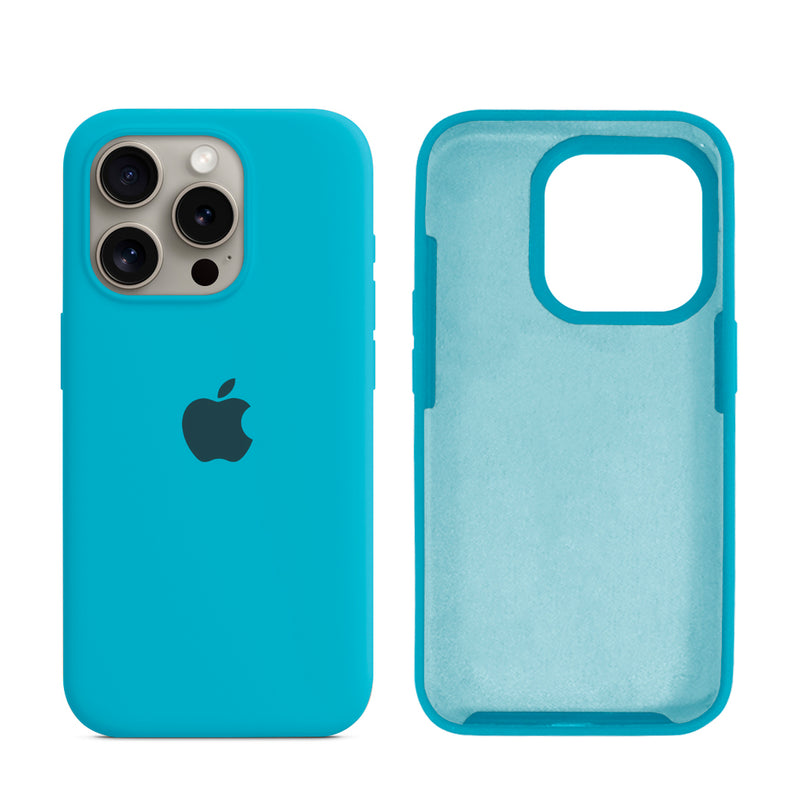 Capinha para iPhone 15 Pro em Silicone com Interior Aveludado