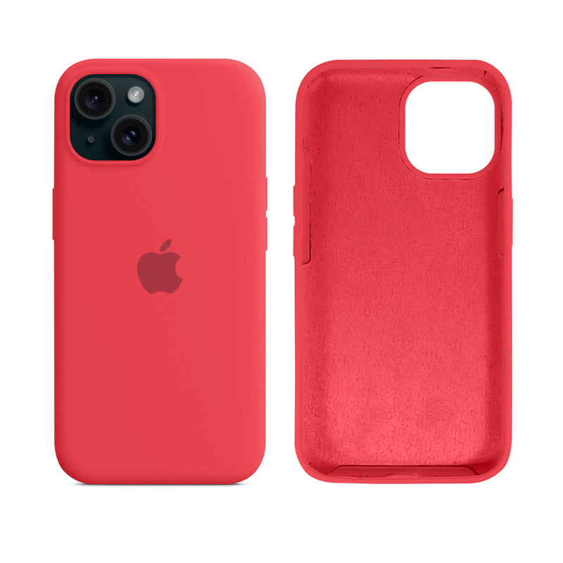 Capinha para iPhone 15 em Silicone com Interior Aveludado