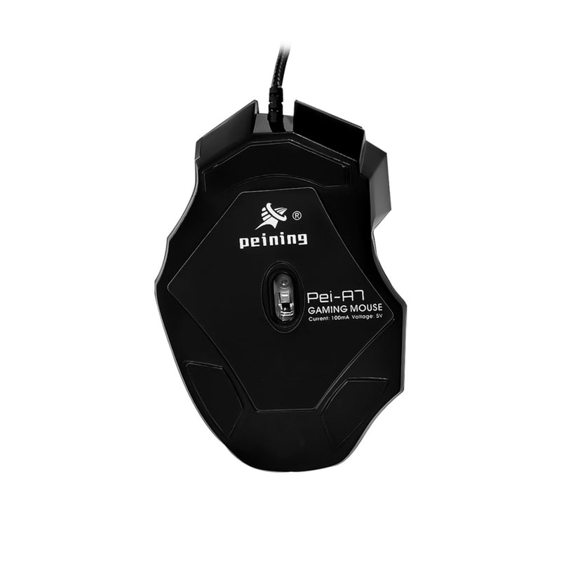 Mouse Gamer E-Sport Peining PEI A7 RGB com fio 7 botões