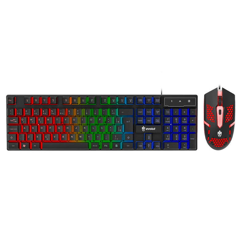 Kit Gamer Combo First EG501 Evolut Mouse Teclado