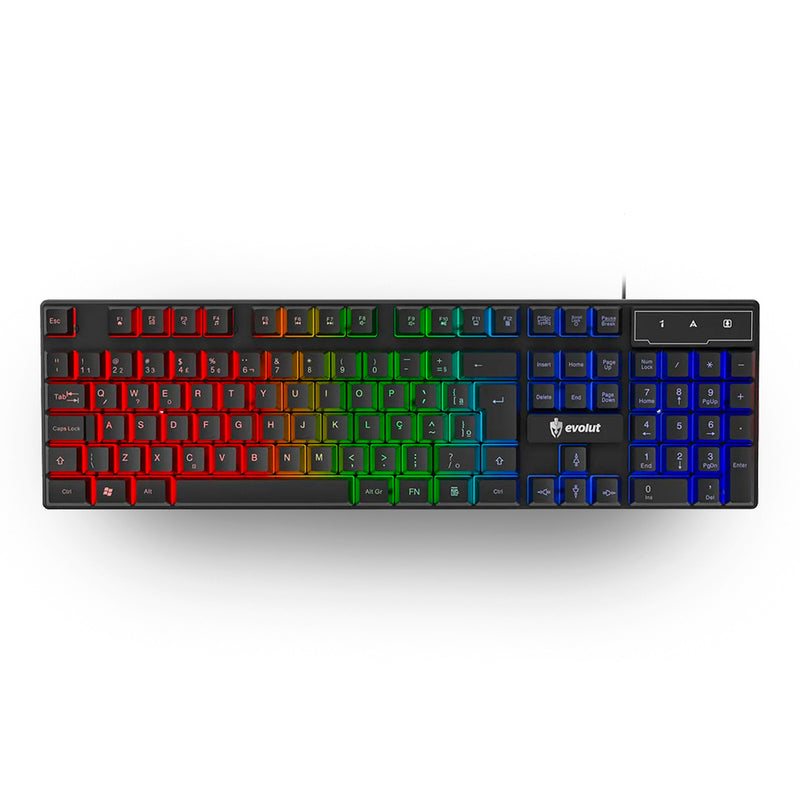 Kit Gamer Combo First EG501 Evolut Mouse Teclado