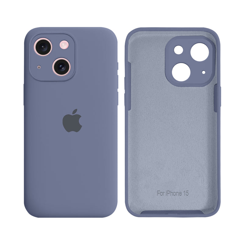 Capinha Celular iPhone 15 Silicone Aveludado com Proteção Câmera