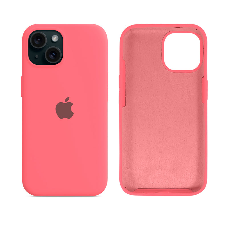 Capinha para iPhone 15 em Silicone com Interior Aveludado