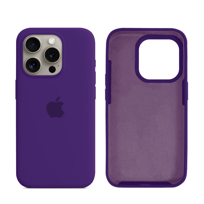 Capinha para iPhone 15 Pro em Silicone com Interior Aveludado