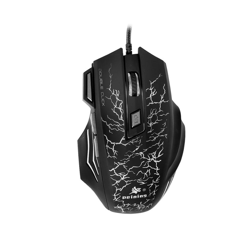 Mouse Gamer E-Sport Peining PEI A7 RGB com fio 7 botões