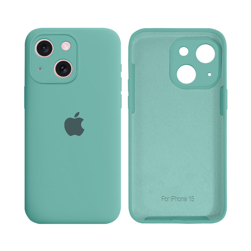 Capinha Celular iPhone 15 Silicone Aveludado com Proteção Câmera
