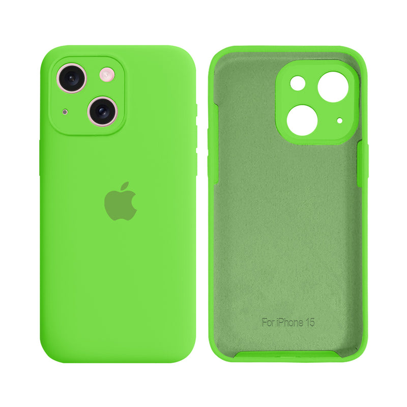Capinha Celular iPhone 15 Silicone Aveludado com Proteção Câmera