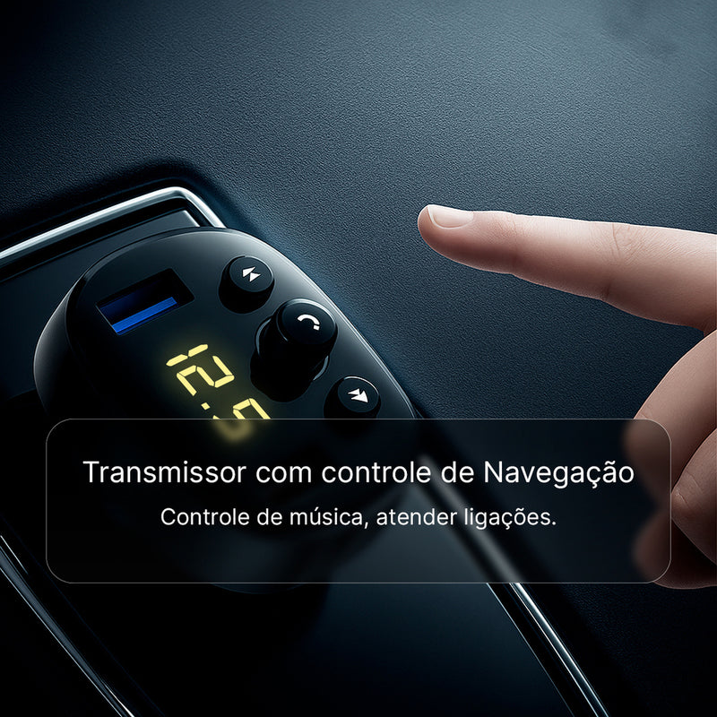 Adaptador Transmissor Veicular FM Bluetooth Peining PEICA211