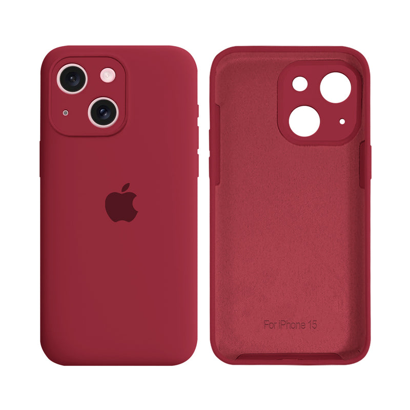 Capinha Celular iPhone 15 Silicone Aveludado com Proteção Câmera