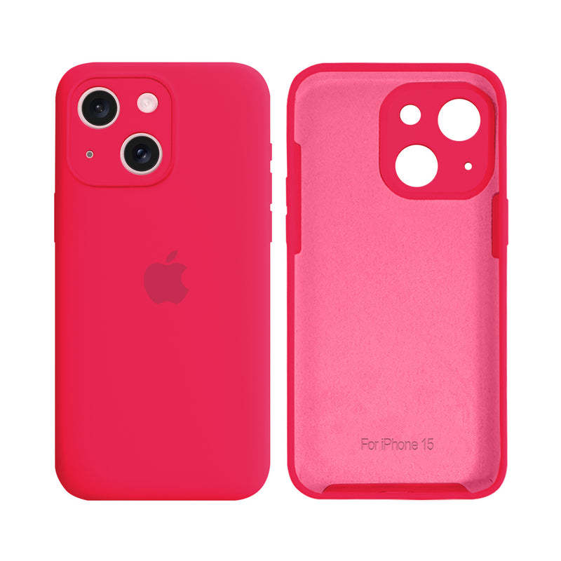 Capinha Celular iPhone 15 Silicone Aveludado com Proteção Câmera