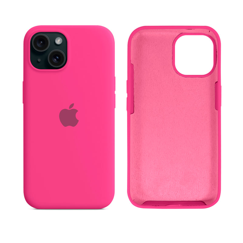 Capinha para iPhone 15 em Silicone com Interior Aveludado