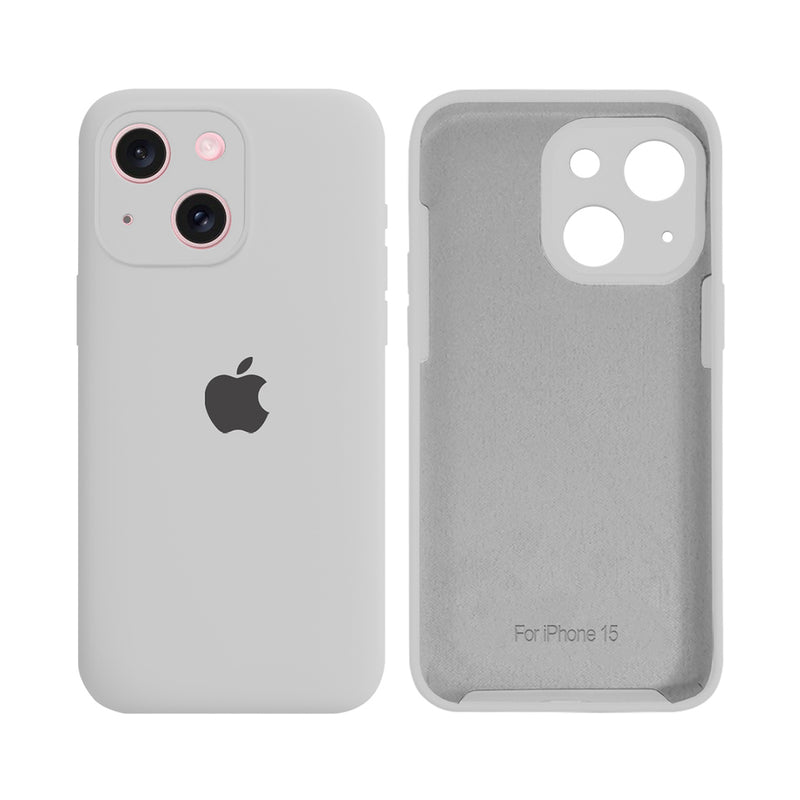 Capinha Celular iPhone 15 Silicone Aveludado com Proteção Câmera