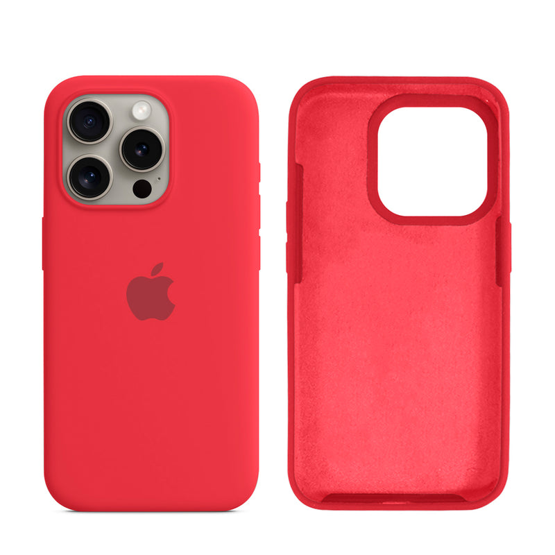 Capinha para iPhone 15 Pro em Silicone com Interior Aveludado