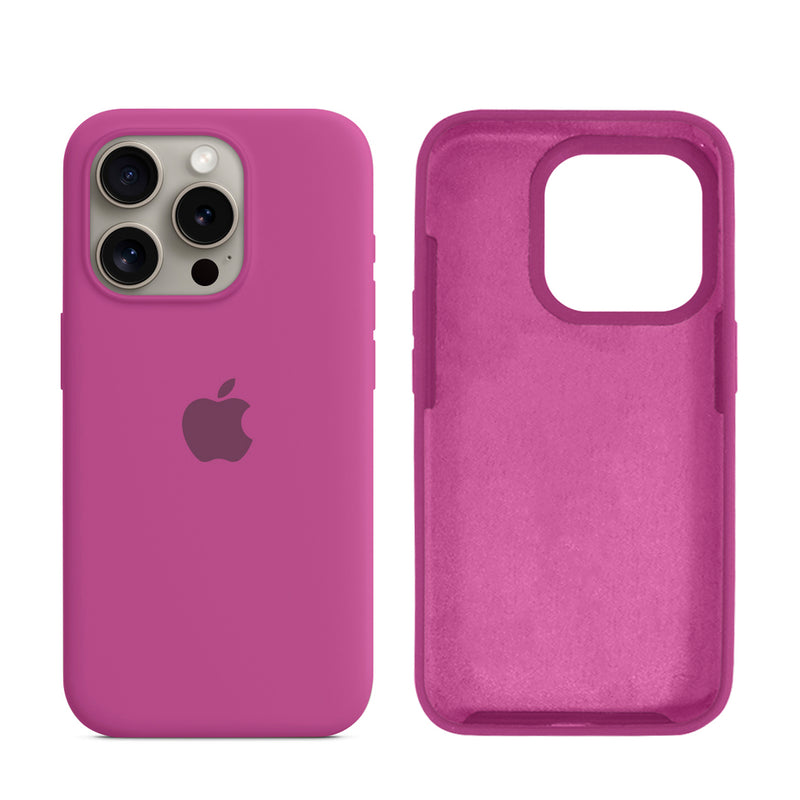 Capinha para iPhone 15 Pro em Silicone com Interior Aveludado