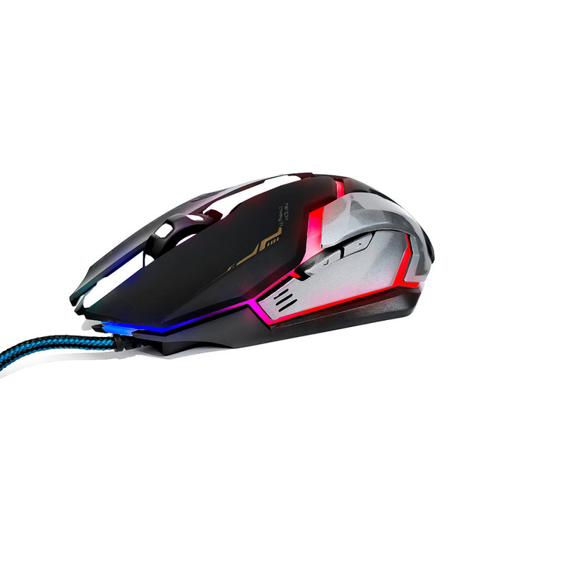 Mouse Gamer E-Sport Peining PEI V6 RGB com fio 6 botões