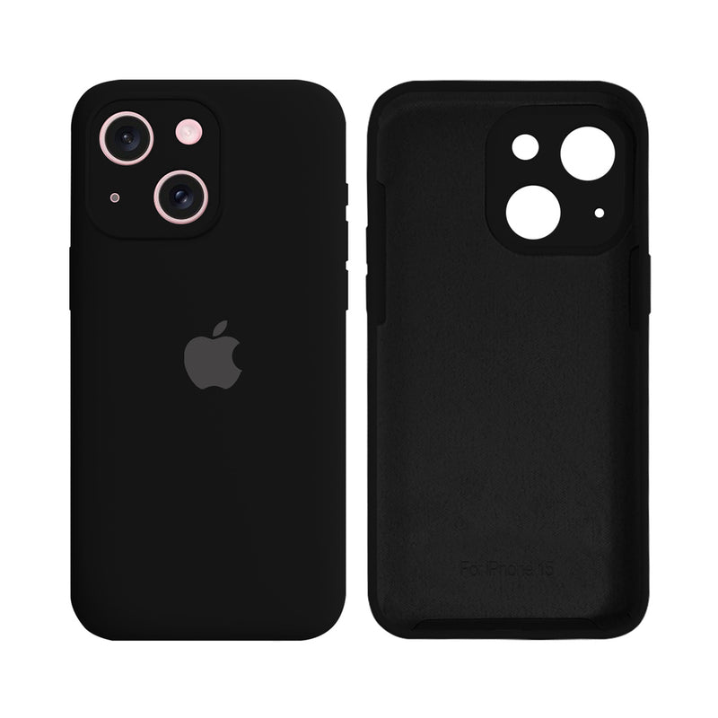 Capinha Celular iPhone 15 Silicone Aveludado com Proteção Câmera