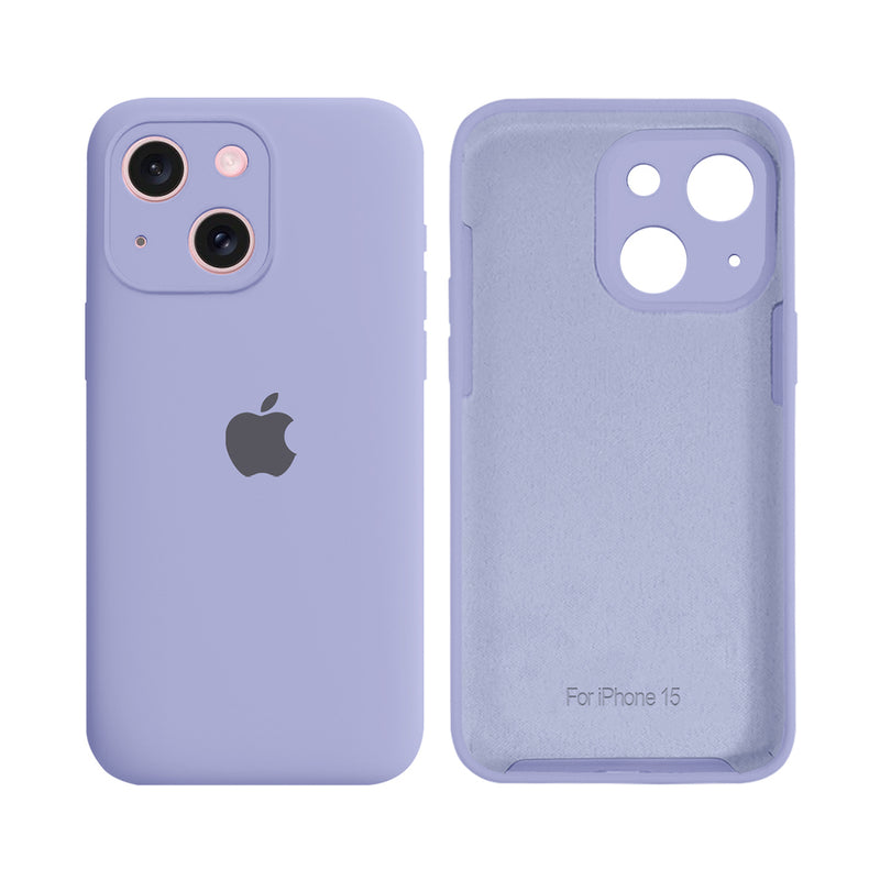 Capinha Celular iPhone 15 Silicone Aveludado com Proteção Câmera