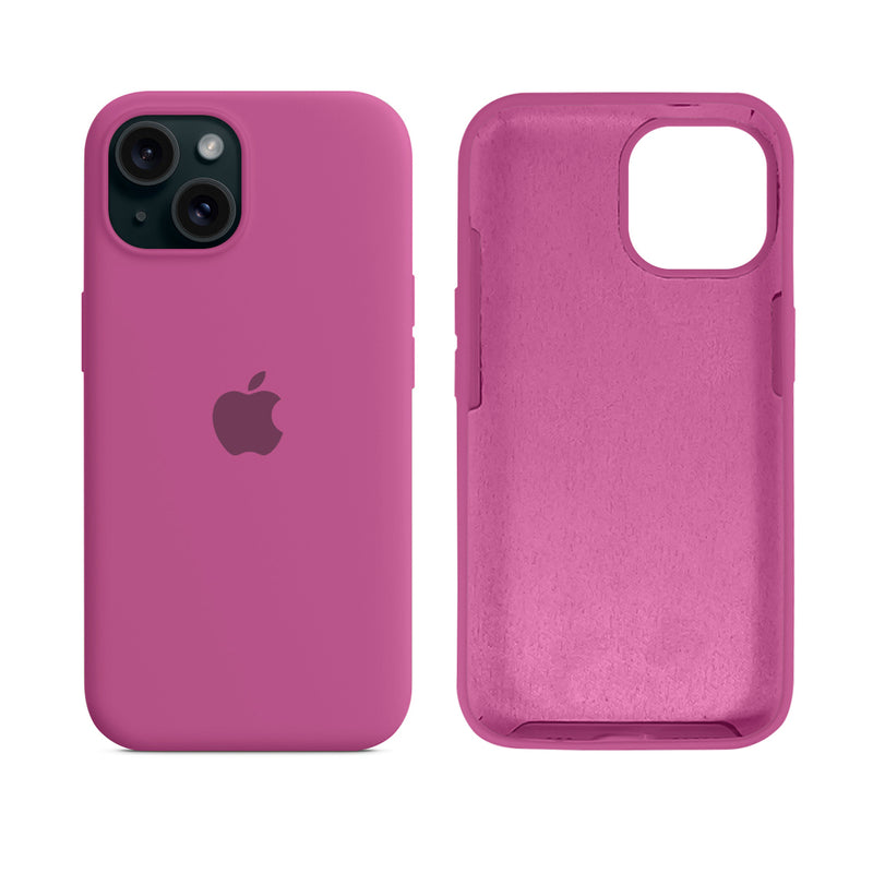 Capinha para iPhone 15 em Silicone com Interior Aveludado