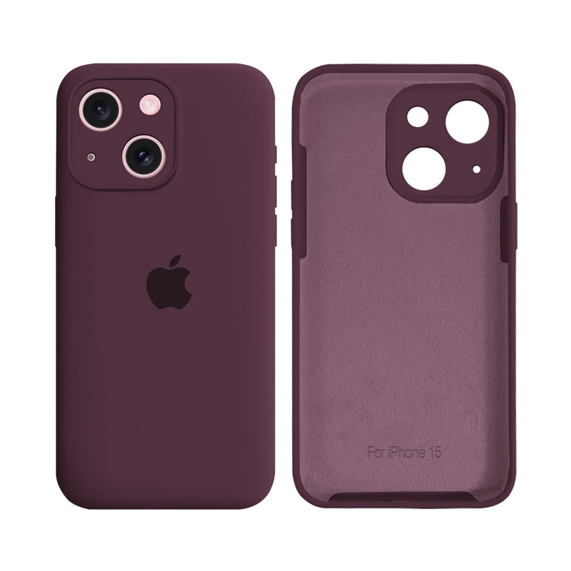 Capinha Celular iPhone 15 Silicone Aveludado com Proteção Câmera