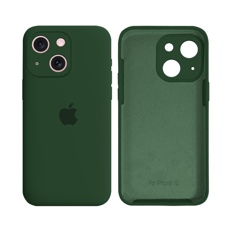 Capinha Celular iPhone 15 Silicone Aveludado com Proteção Câmera