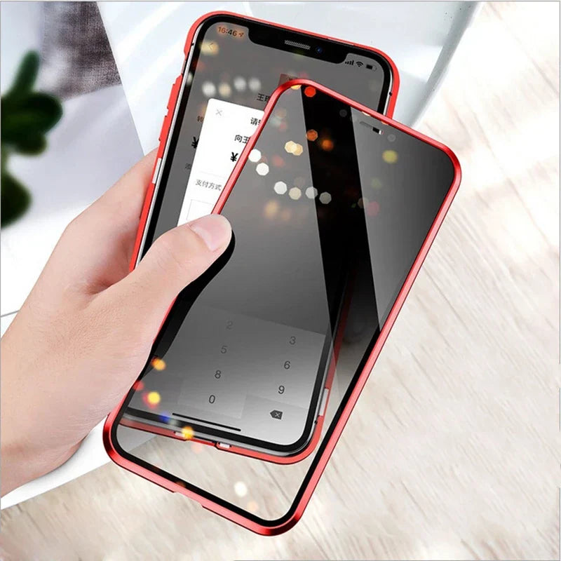Case iPhone Magnética Blindada - Dupla Proteção 360º com Tela de Privacidade