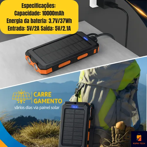 POWER BANK 10000MAH SOLAR WUP-822