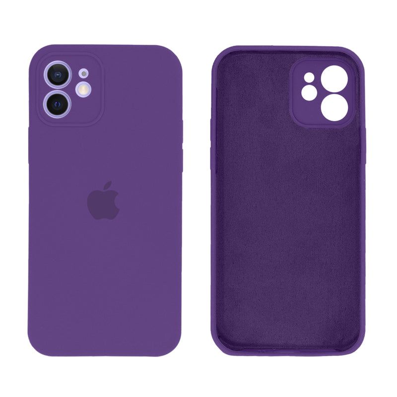 Capinha Celular iPhone 12 Silicone Aveludado com Proteção Câmera