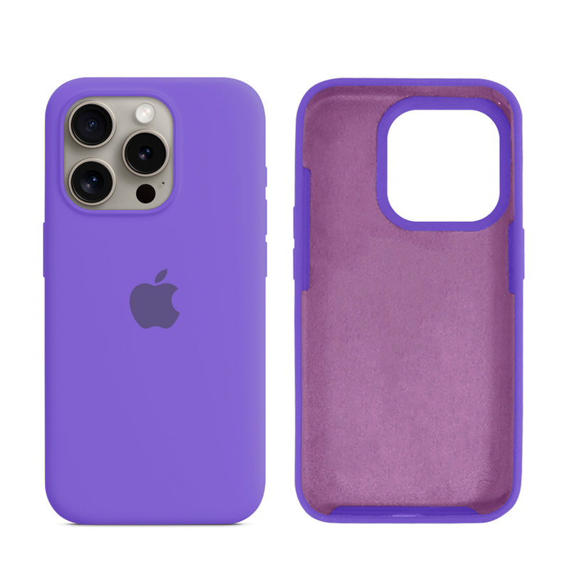 Capinha para iPhone 15 Pro em Silicone com Interior Aveludado