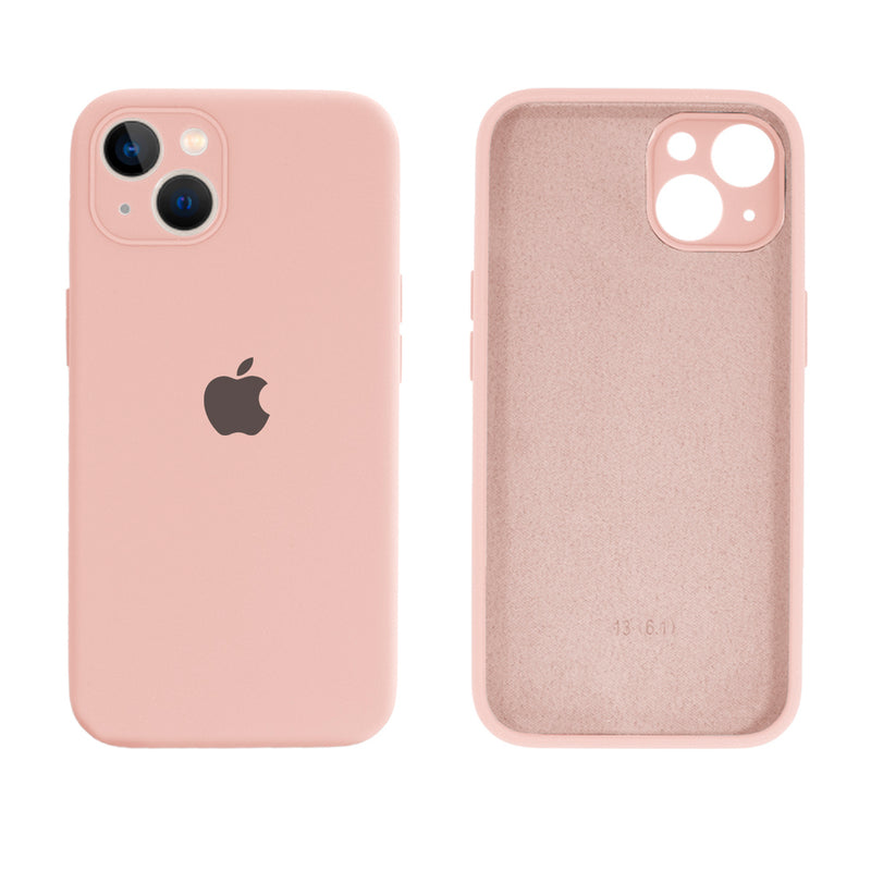 Capinha Celular iPhone 13 Silicone Aveludado com Proteção Câmera