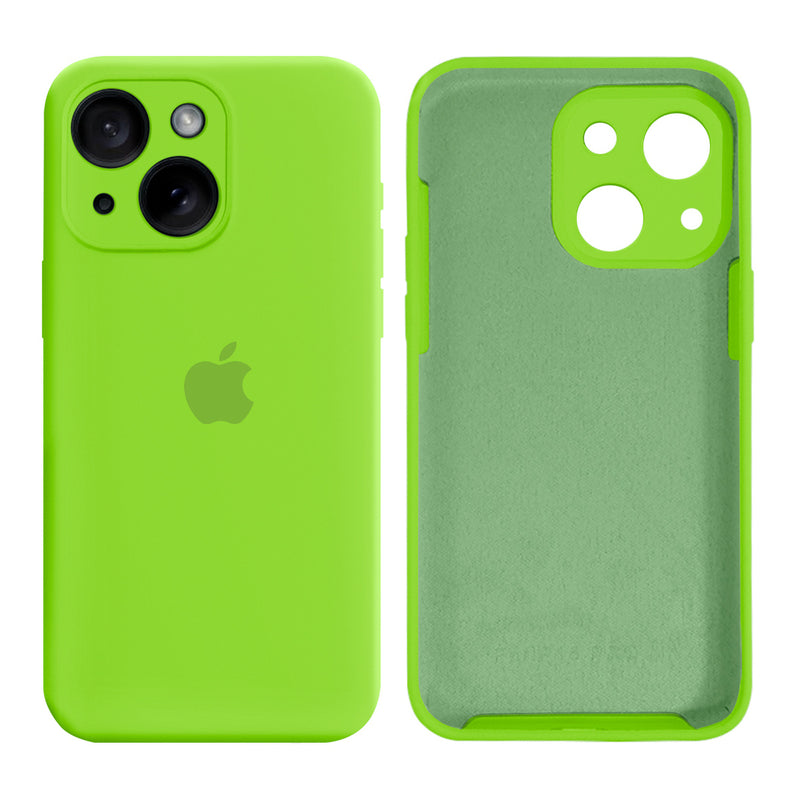 Capinha Celular iPhone 15 Silicone Aveludado com Proteção Câmera