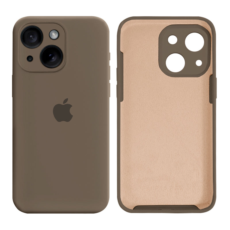 Capinha Celular iPhone 15 Silicone Aveludado com Proteção Câmera