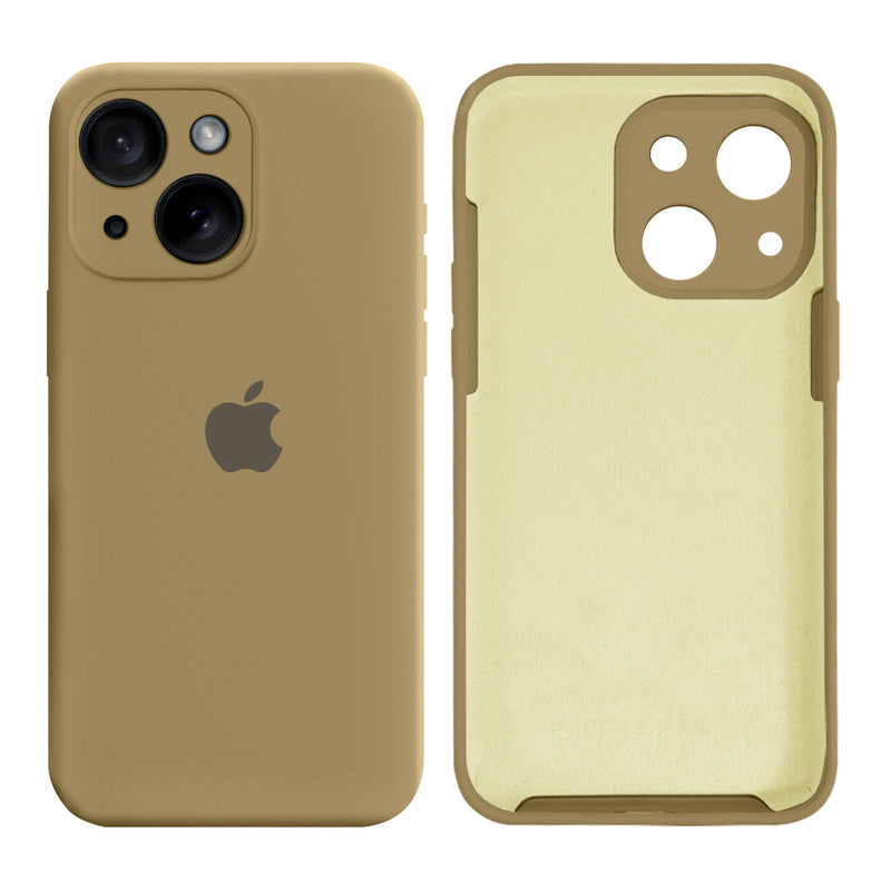Capinha Celular iPhone 15 Silicone Aveludado com Proteção Câmera