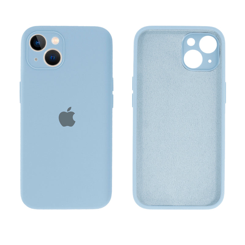 Capinha Celular iPhone 14 Silicone Aveludado com Proteção Câmera