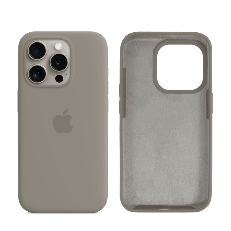 Capinha para iPhone 15 Pro em Silicone com Interior Aveludado