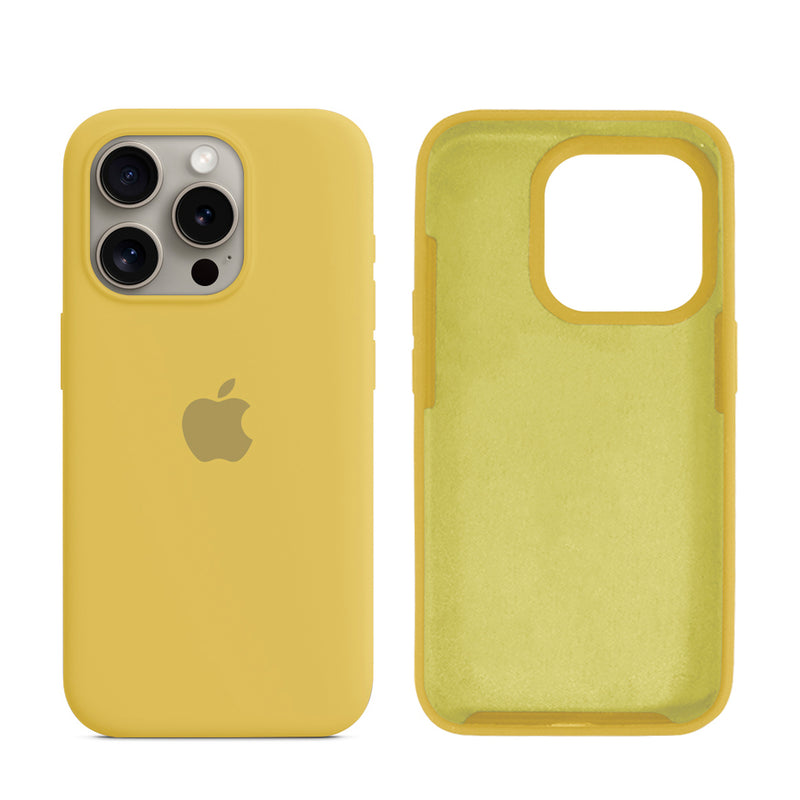 Capinha para iPhone 15 Pro em Silicone com Interior Aveludado