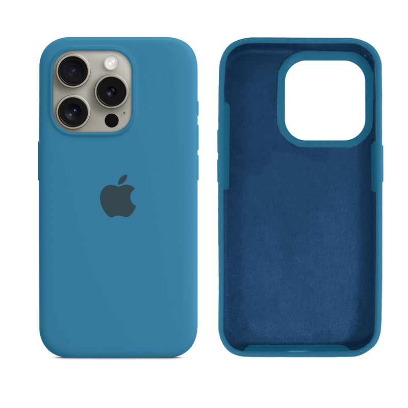 Capinha para iPhone 15 Pro em Silicone com Interior Aveludado