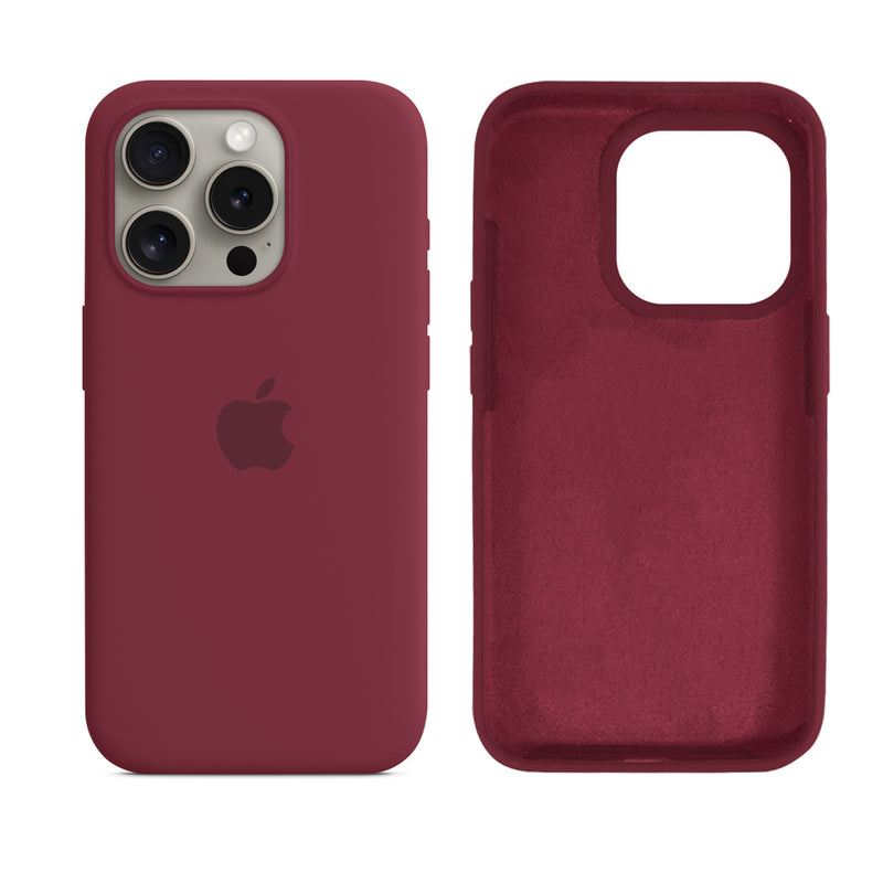 Capinha para iPhone 15 Pro em Silicone com Interior Aveludado