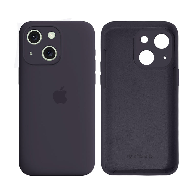 Capinha Celular iPhone 15 Silicone Aveludado com Proteção Câmera