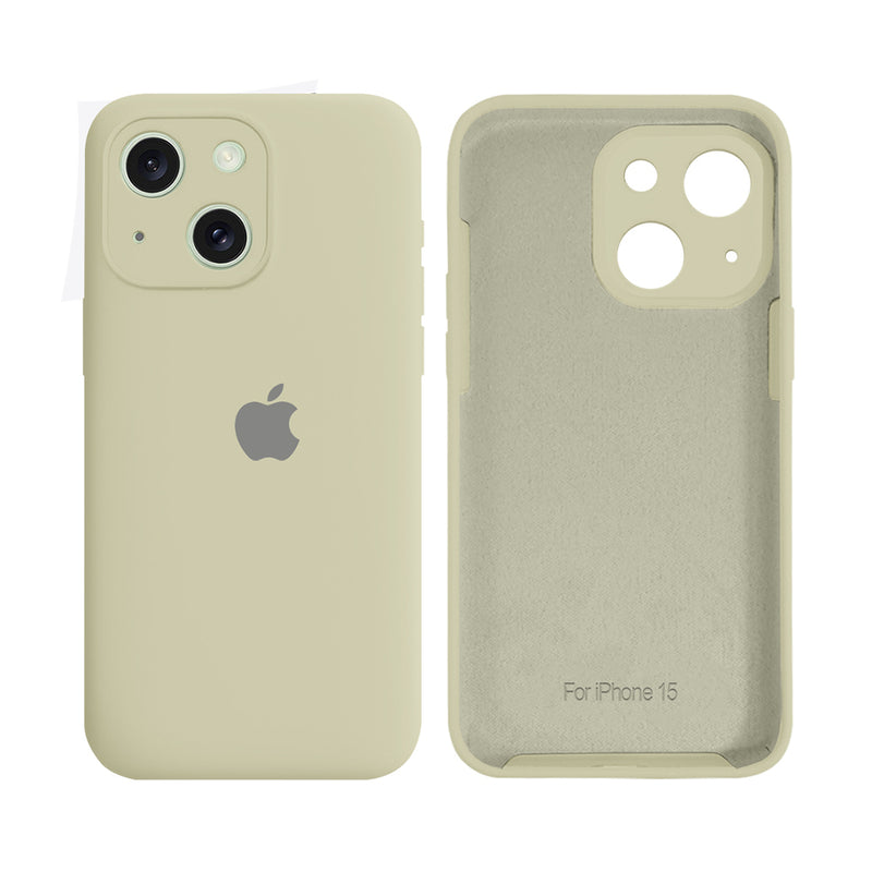 Capinha Celular iPhone 15 Silicone Aveludado com Proteção Câmera