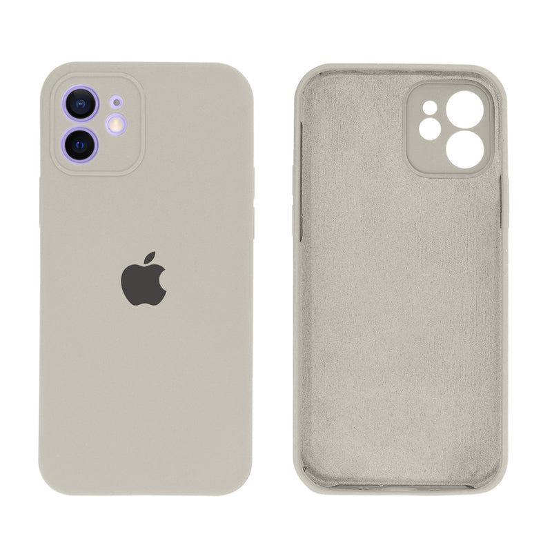 Capinha Celular iPhone 12 Silicone Aveludado com Proteção Câmera