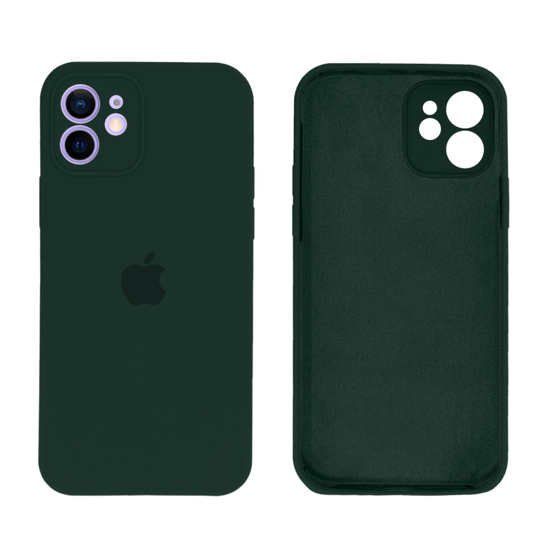 Capinha Celular iPhone 12 Silicone Aveludado com Proteção Câmera